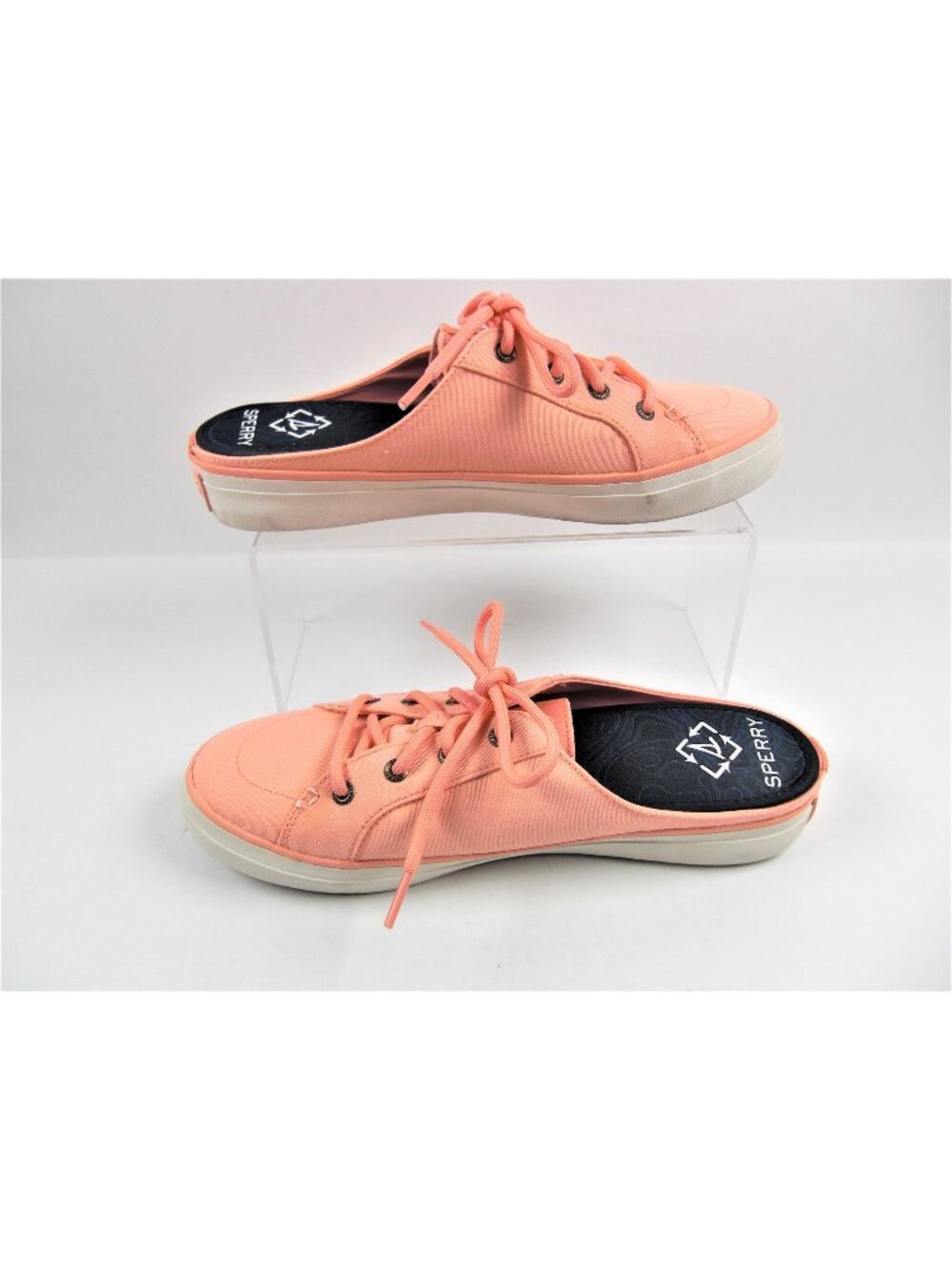 Sperry Top Sider Women's Peach Crest Mule Canvas sneaker Shoes Size 8M